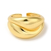 Rack Plating Brass Open Cuff Rings for Women RJEW-M162-19G-2