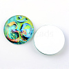 Yoga Theme Glass Cabochons X-GGLA-L011-25mm-21-2