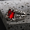 Alloy Rhinestone Cuff Rings for Men FS-WG503BD-01-1