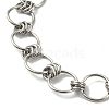 Non-Tarnish 304 Stainless Steel Rings Link Chain Bracelet BJEW-TA00334-04-3