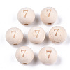 Unfinished Natural Wood European Beads WOOD-S045-141A-7-1