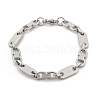 304 Stainless Steel Oval Link Chain Bracelets for Women Men BJEW-F488-57P-4