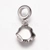 304 Stainless Steel European Dangle Charms OPDL-K001-26AS-2