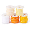 50 Yards 5 Colors Single Face Velvet Ribbon SRIB-TA0001-37-3