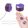 2 Rolls Special Coated Polyester Beading Threads OCOR-NB0002-06F-1