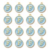 Golden Plated Alloy Enamel Charms X-ENAM-S118-04F-2