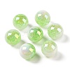 UV Plating Opaque Crackle Two-tone Acrylic Beads MACR-C032-01H-1