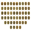  52Pcs 26 Styles Tibetan Style Alloy Slide Charms FIND-TA0003-80-1