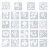 Cheriswelry 24 Sheets 24 Styles Plastic Drawing Stencil DIY-CW0001-13-1