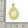 Real 18K Gold Plated Brass Micro Pave Random Color Cubic Zirconia Pendants KK-H472-37B-01G-3