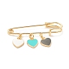 Triple Heart Enamel Charm Brooch JEWB-BR00065-02-1