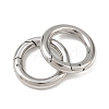 Tarnish Resistant Ring 304 Stainless Steel Spring Gate Rings STAS-E073-06-4