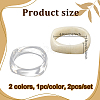 2Pcs 2 Colors Imitation Marble Acrylic Bangle for Women BJEW-HY0002-04B-2