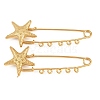 Starfish 304 Stainless Steel Safety Pins Brooch Findings SA-CBA098D-16B-G05-1