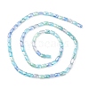 Gradient Color Electroplate Glass Bead Strands X1-GLAA-E042-01A-2