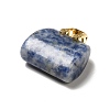 Natural Blue Spot Jasper Brass Pendants KK-E274-01G-19-4