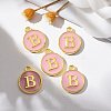 Golden Plated Alloy Enamel Charms ENAM-S118-07B-5