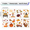 8 Sheets 8 Styles Autumn PVC Waterproof Wall Stickers DIY-WH0345-088-2