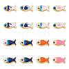 16Pcs 8 Colors Rack Plating Alloy Enamel Beads FIND-TA0002-32-2