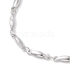 Non-Tarnish 304 Stainless Steel Bar Link Chain Bracelets for Women BJEW-JB10589-02-3