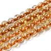 Crackle Transparent Glass Beads Strands GLAA-N030-8mm-01G-1