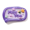 Opaque Resin Cabochons LS-RESI-F049-01E-1