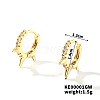 Chic Vintage Geometric Rivet Brass Hoop Earrings AZ5781-1-2