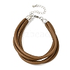Microfiber Leather Multi-strand Cord Bracelets Makings FB-CBA983F-01P-2