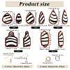 DIY Zebra Print Pattern Earring Making Kit DIY-OC0009-84-2