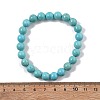 Natural Howlite Bead Stretch Bracelets BJEW-K212-B-011-2