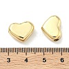 Heart Brass Beads KK-G555-07G-3