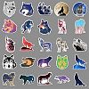 50Pcs Wolf PET Waterproof Stickers PW-WGE83C9-01-4