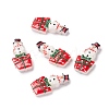 Christmas Themed Opaque Resin Cabochons CRES-P022-07-1