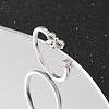 925 Sterling Silver Open Cuff Rings for Women RJEW-R008-03A-02-1