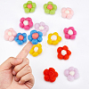 Fingerinspire 14Pcs 7 Colors Wool Needle Felting Flower Crafts DIY-FG0003-06-4