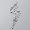 Alloy Curb Chains Double Layer Necklace NJEW-WH0022-09E-2