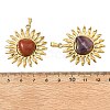 Natural Mixed Gemstone Pendants PALLOY-JF06018-02-3