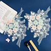 Polyester Acrylic Rhinestones Applique embroidery ABS Sequins FIND-WH20019-165B-06-3