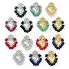 Brass Micro Pave Cubic Zirconia Pendants KK-U032-08P-2