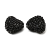 Sparkling Acrylic Heart Beads with Rhinestone Embellishment OACR-NH0001-02A-08-2