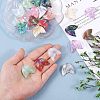 22 Pieces Resin Pendant Phantom Colorful Gradient Fish Tail Pendant Handmade Ear Studs and Earring Accessories(11 styles) JX638A-3