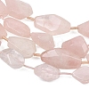 Natural Rose Quartz Beads Strands GG-CBA3D9B-13-5