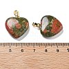 Natural Unakite Pendants G-G956-B23-G-3