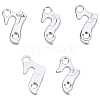 SUPERFINDINGS 5Pcs 5 Styles Aluminum Tail Hook FIND-FH0002-01-1