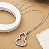 304 Stainless Steel Pendant Necklace NJEW-K255-20P-3