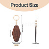 Walnut Wood Pendant Keychains KEYC-TAC0034-06B-4