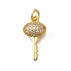 Rack Plating Brass Micro Pave Cubic Zirconia Pendants ZIRC-F142-12C-G-1