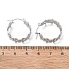 Non-Tarnish Hollow Star 304 Stainless Steel Hoop Earrings for Women STAS-A057-14P-5