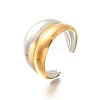 304 Stainless Steel Open Cuff Rings for Unisex RJEW-R010-06G&S-4