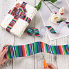 2Rolls 2 Styles Stripe Pattern Printed Polyester Grosgrain Ribbon OCOR-TA0001-37L-5